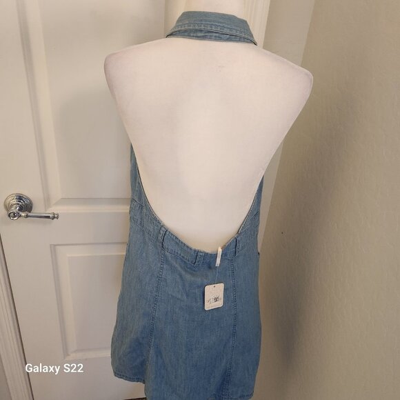 Free People Denim Look Dress. NWT. Size Medium - Picture 6 of 12
